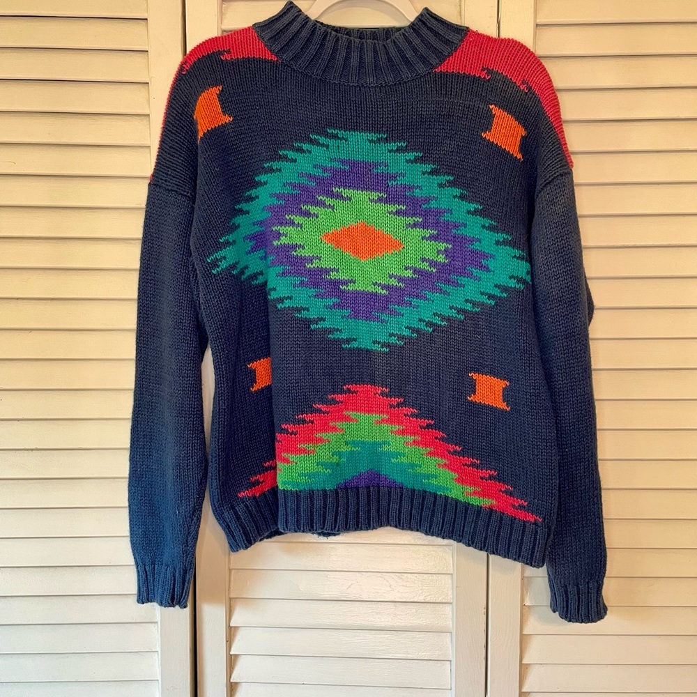 Vintage Aztec Geometric Sweater